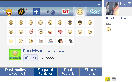 facemoods plugin for more Facebook chat smileys